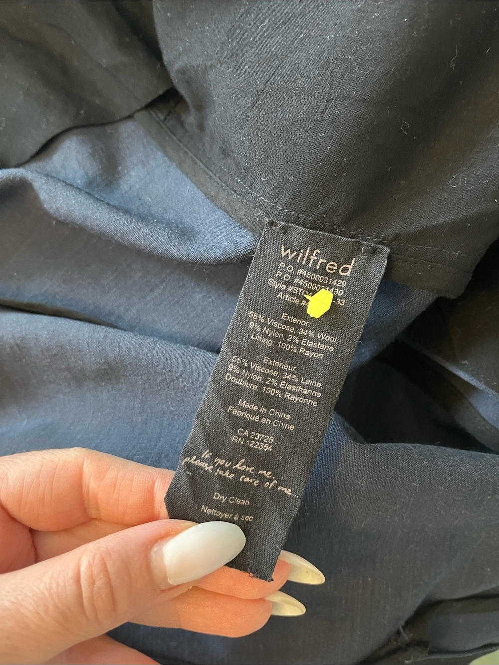 Aritzia Double-Breasted Navy Blazer - Picture 7 of 7